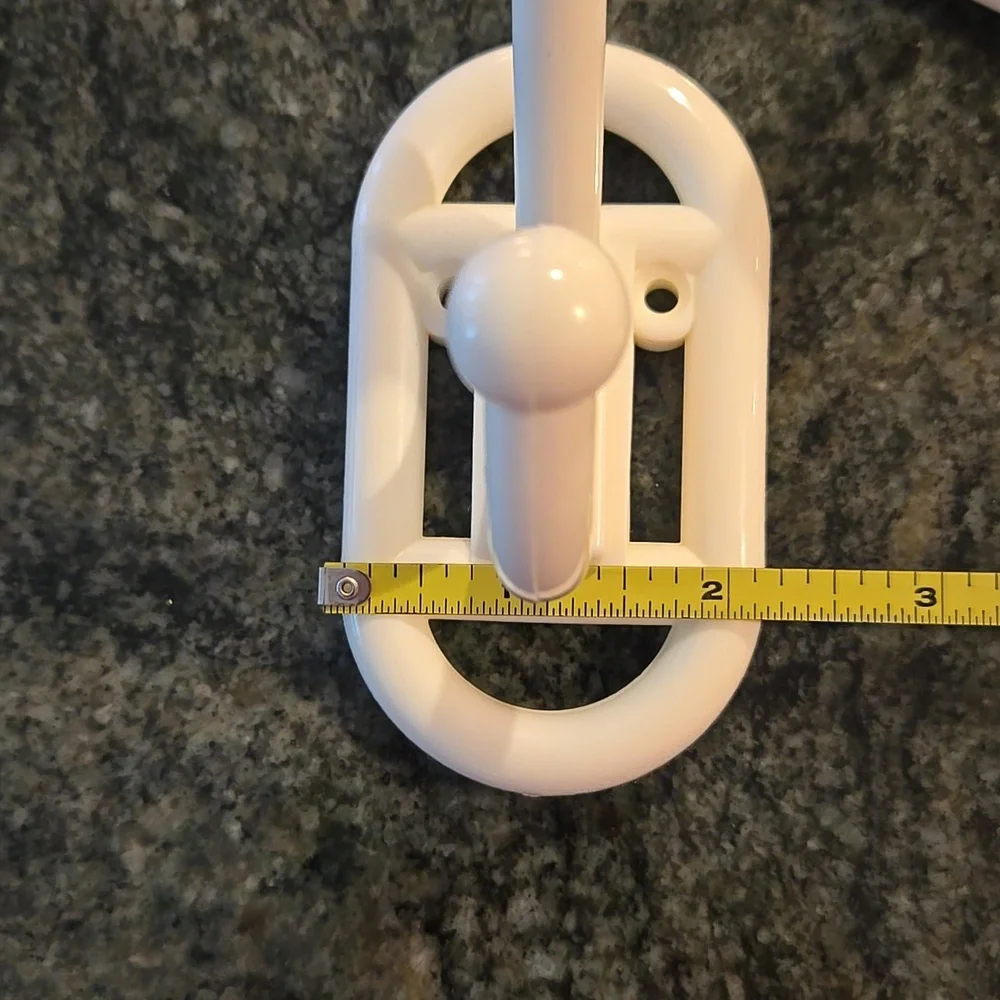HOOK NOOK White Plastic Hooks - Set Of 2